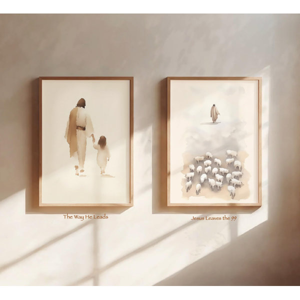 Lark Manor??? Christian Wall Art Set Of 6, Jesus Wall Decor, Bible